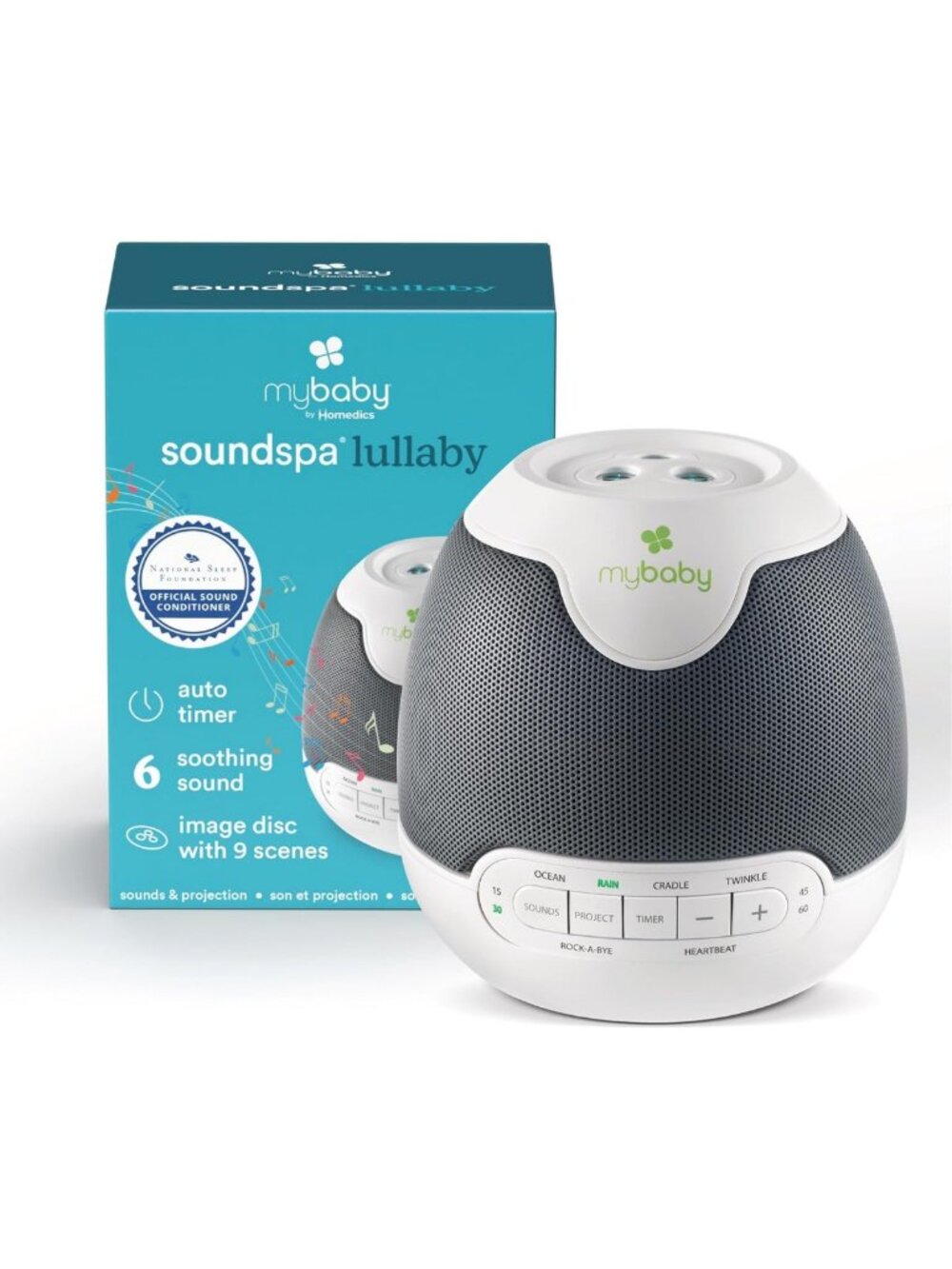 Lullaby Sound Machine & Projector for Baby Sleep | Soothing Night Light